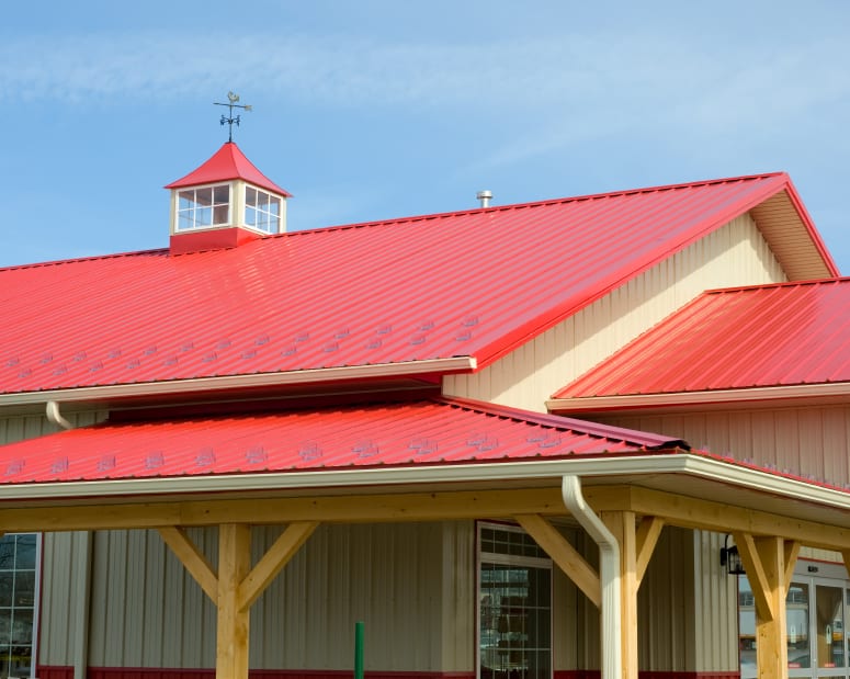 steep slope metal roof