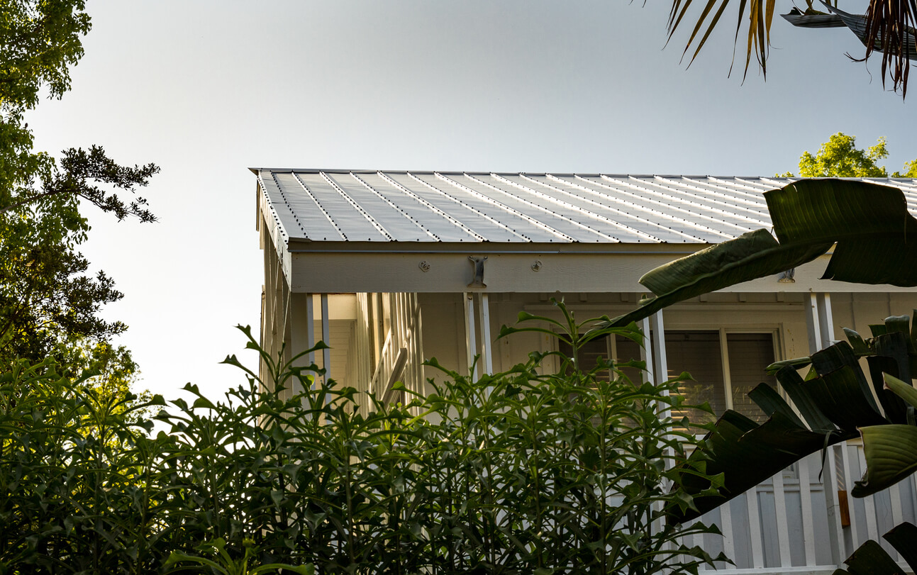Metal roof in tropical area